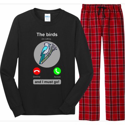 Birding Funny Bird Watcher Bird Lover Gift Long Sleeve Pajama Set