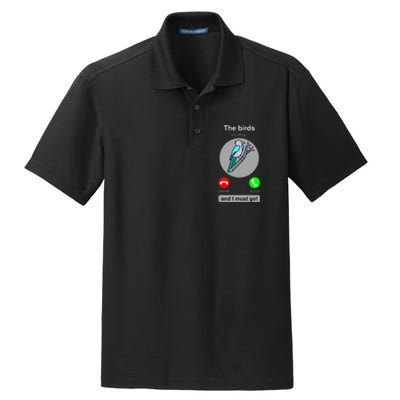 Birding Funny Bird Watcher Bird Lover Gift Dry Zone Grid Polo