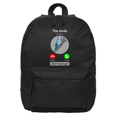 Birding Funny Bird Watcher Bird Lover Gift 16 in Basic Backpack