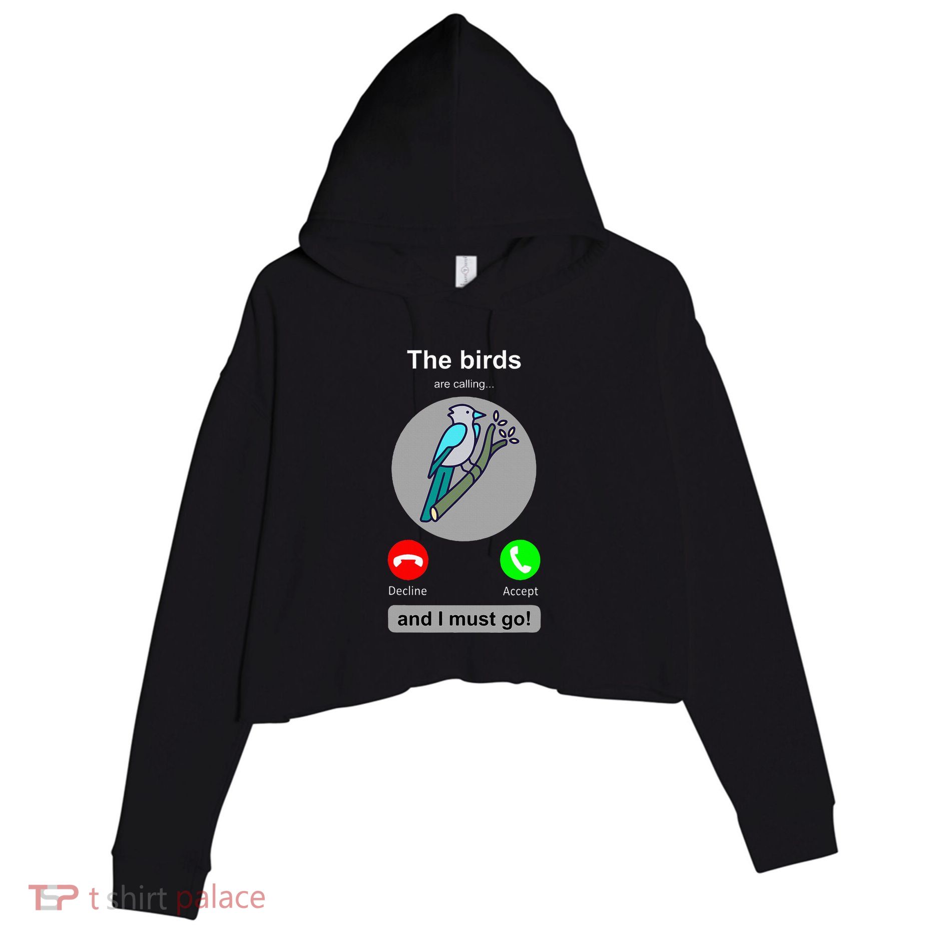 Birding Funny Bird Watcher Bird Lover Gift Crop Fleece Hoodie