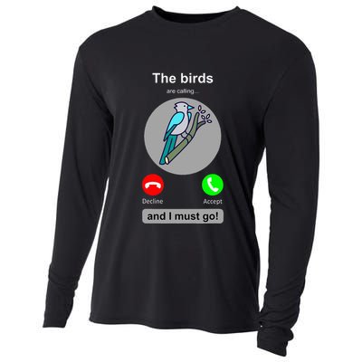 Birding Funny Bird Watcher Bird Lover Gift Cooling Performance Long Sleeve Crew