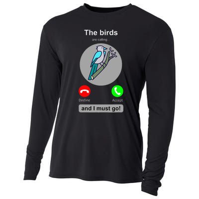 Birding Funny Bird Watcher Bird Lover Gift Cooling Performance Long Sleeve Crew