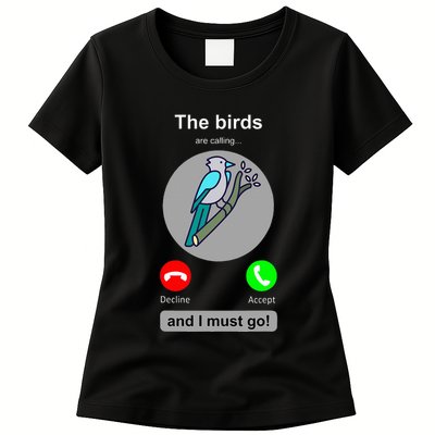 Birding Funny Bird Watcher Bird Lover Gift Womens T-Shirt