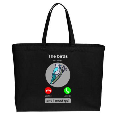 Birding Funny Bird Watcher Bird Lover Gift Cotton Canvas Jumbo Tote