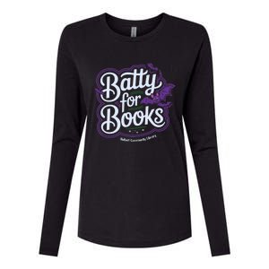 Batty For Books Trunk Of Treat 2024 Womens Cotton Relaxed Long Sleeve T-Shirt