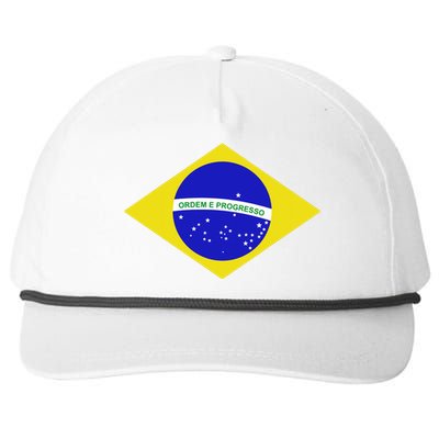 Brazilian Flag Snapback Five-Panel Rope Hat