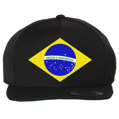 Brazilian Flag Wool Snapback Cap