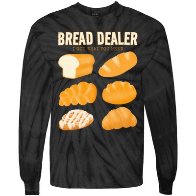 Bakery Funny Bread Baker Bread Dealer Making Dough Baking Tie-Dye Long Sleeve Shirt