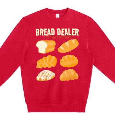 Bakery Funny Bread Baker Bread Dealer Making Dough Baking Premium Crewneck Sweatshirt