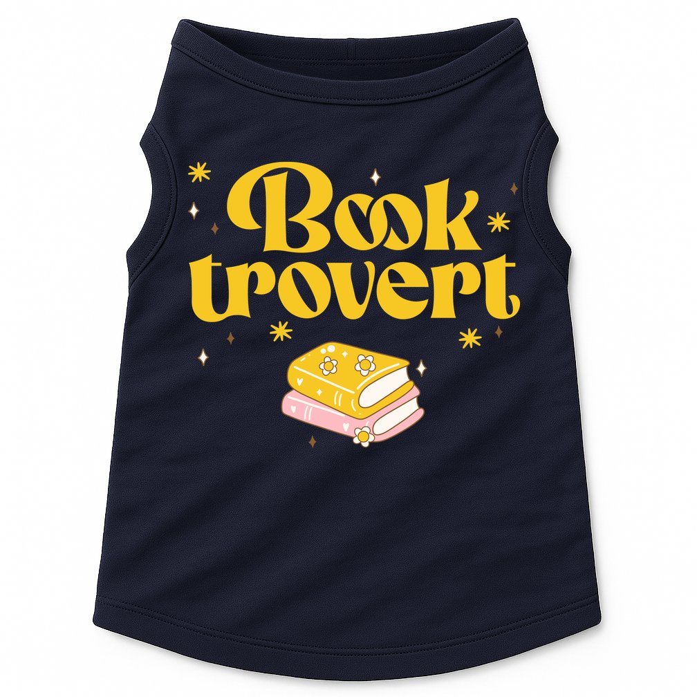 Booktrovert Funny Book Lover Reading Doggie Tank