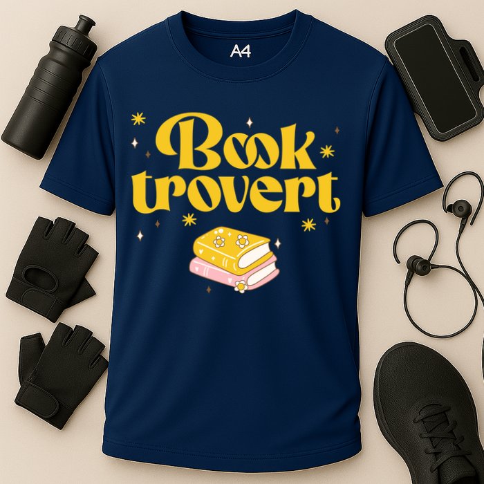 Booktrovert Funny Book Lover Reading Cooling Performance Crew T-Shirt
