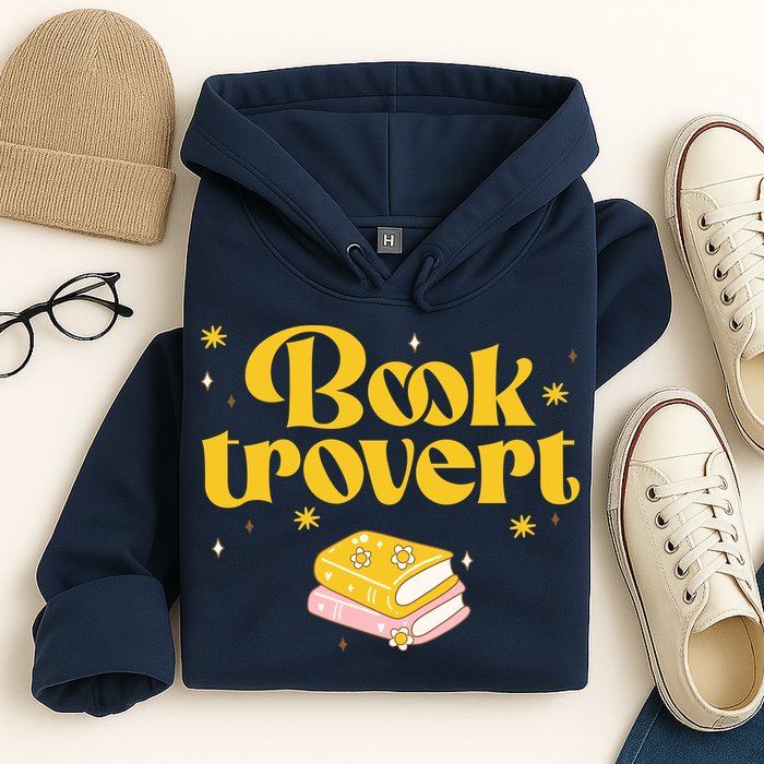 Booktrovert Funny Book Lover Reading Hoodie