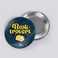 Booktrovert Funny Book Lover Reading Button