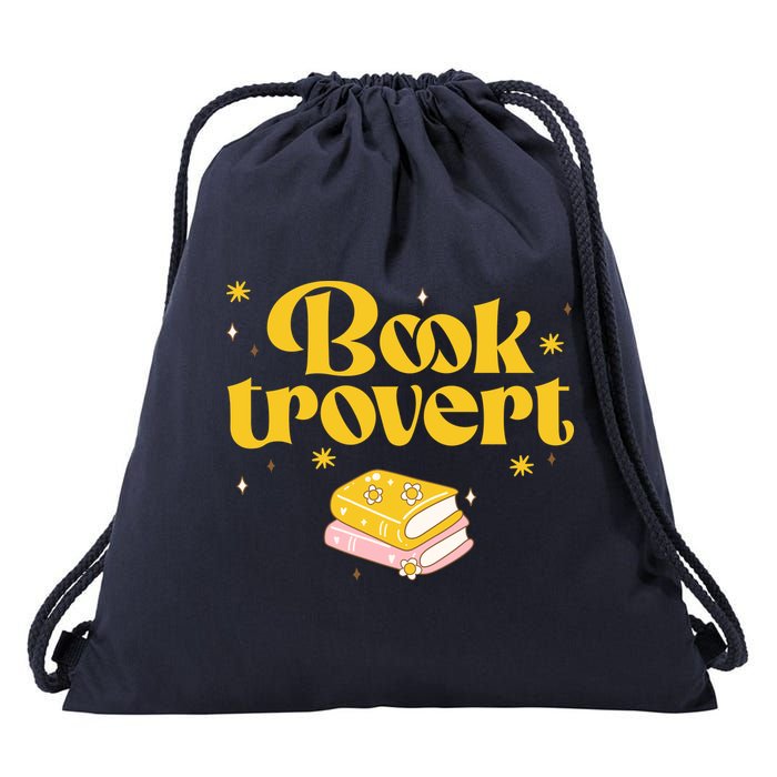 Booktrovert Funny Book Lover Reading Drawstring Bag