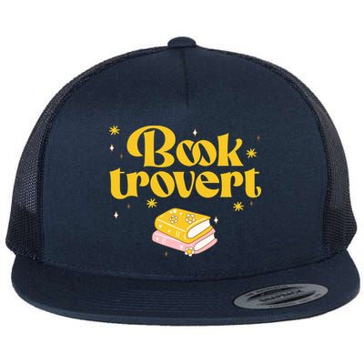 Booktrovert Funny Book Lover Reading Flat Bill Trucker Hat