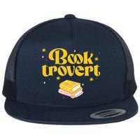 Booktrovert Funny Book Lover Reading Flat Bill Trucker Hat