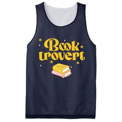 Booktrovert Funny Book Lover Reading Mesh Reversible Basketball Jersey Tank