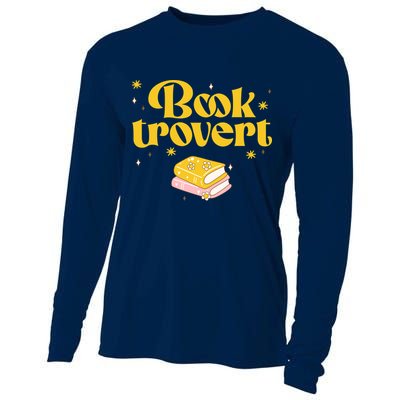 Booktrovert Funny Book Lover Reading Cooling Performance Long Sleeve Crew