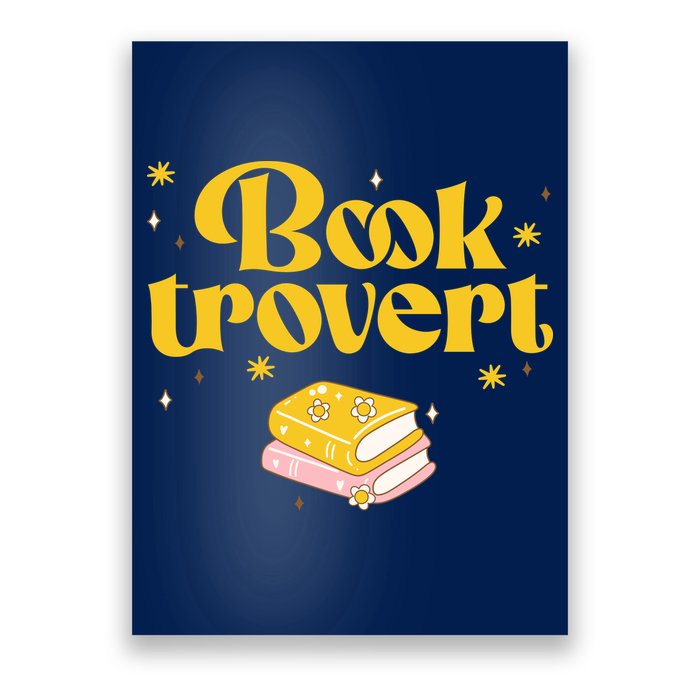 Booktrovert Funny Book Lover Reading Poster