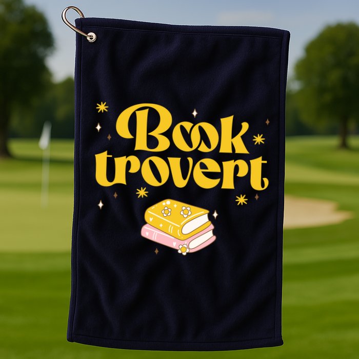 Booktrovert Funny Book Lover Reading Golf Towel