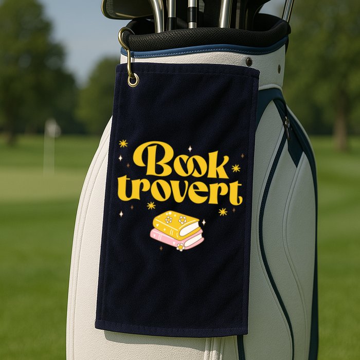 Booktrovert Funny Book Lover Reading Golf Towel