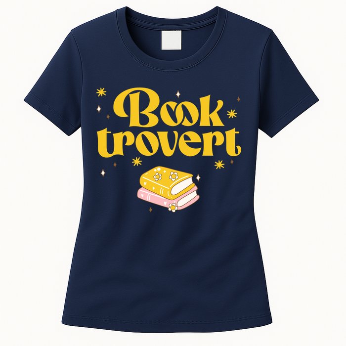 Booktrovert Funny Book Lover Reading Womens T-Shirt