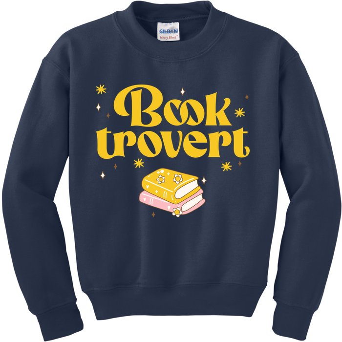 Booktrovert Funny Book Lover Reading Kids Sweatshirt