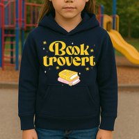 Booktrovert Funny Book Lover Reading Kids Hoodie