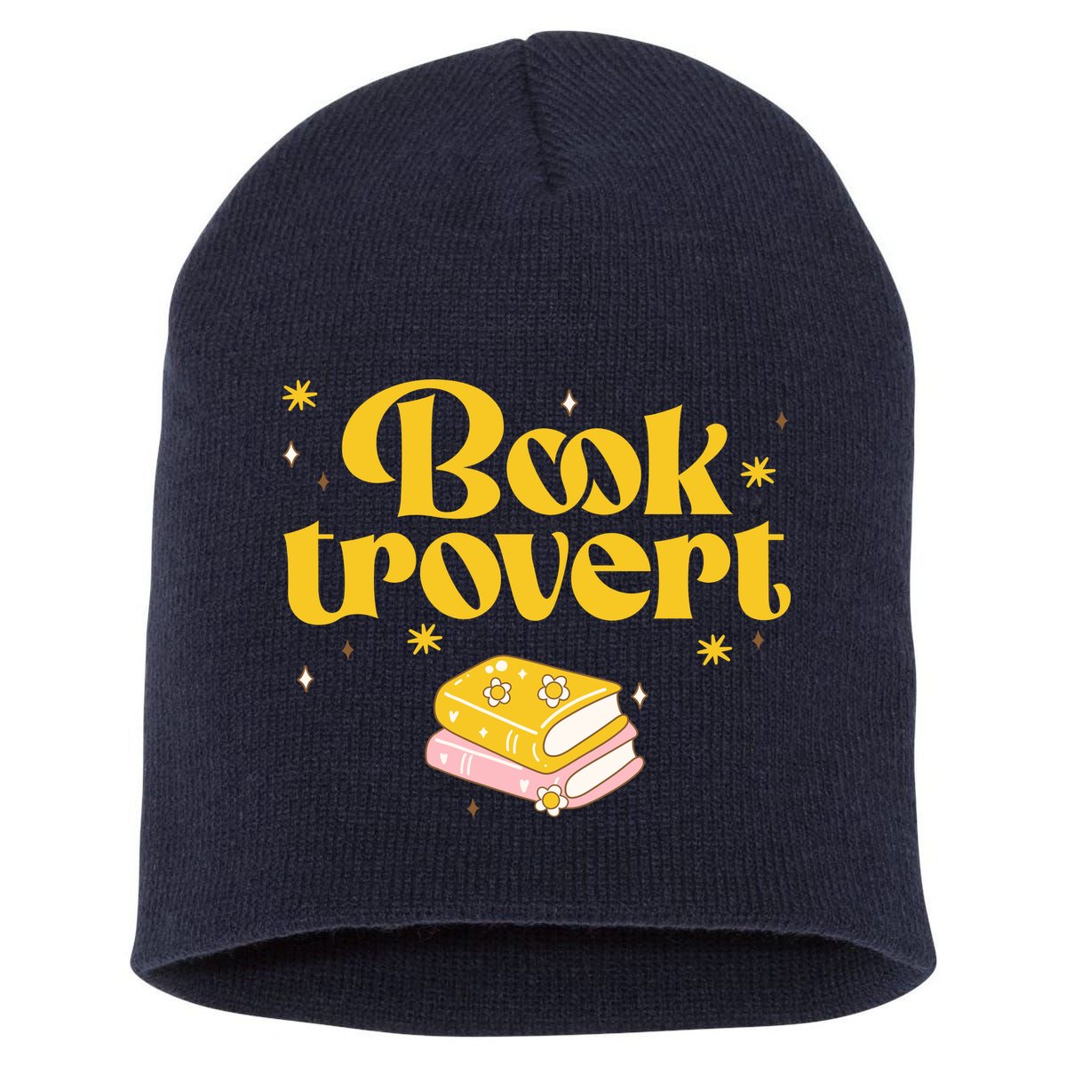 Booktrovert Funny Book Lover Reading Short Acrylic Beanie