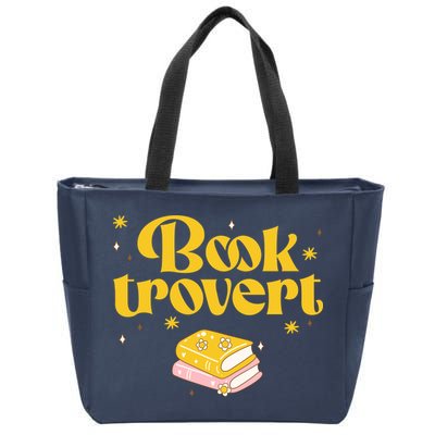 Booktrovert Funny Book Lover Reading Zip Tote Bag