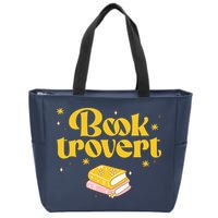 Booktrovert Funny Book Lover Reading Zip Tote Bag
