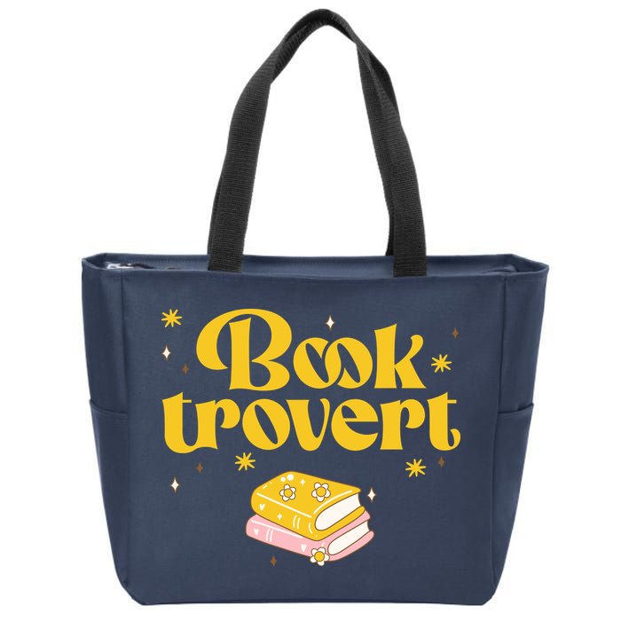 Booktrovert Funny Book Lover Reading Zip Tote Bag