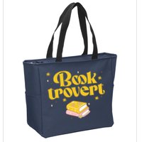 Booktrovert Funny Book Lover Reading Zip Tote Bag