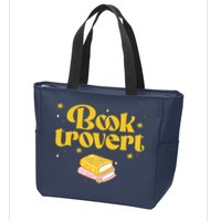 Booktrovert Funny Book Lover Reading Zip Tote Bag