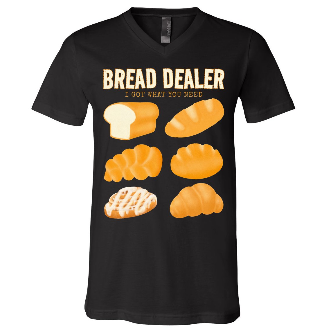 Bakery Funny Bread Baker Bread Dealer Making Dough Baking V-Neck T-Shirt
