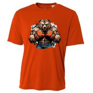 Boxing Fighter Bear Boxer Champ Mixed Martial Arts Gift Cooling Performance Crew T-Shirt