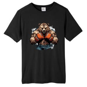 Boxing Fighter Bear Boxer Champ Mixed Martial Arts Gift Tall Fusion ChromaSoft Performance T-Shirt