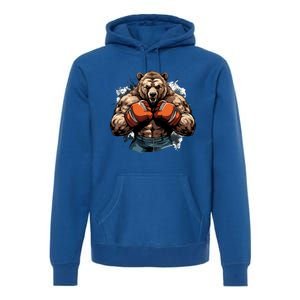 Boxing Fighter Bear Boxer Champ Mixed Martial Arts Gift Premium Hoodie