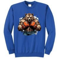 Boxing Fighter Bear Boxer Champ Mixed Martial Arts Gift Tall Sweatshirt