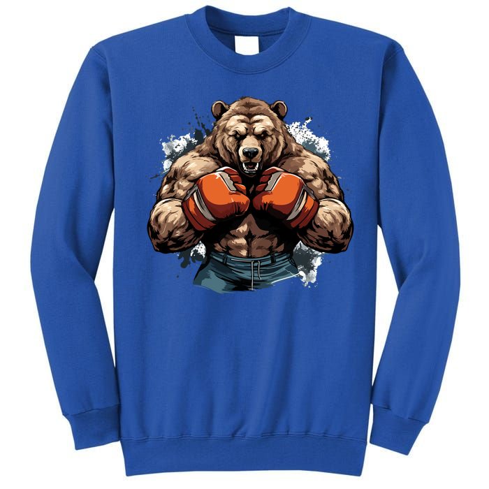 Boxing Fighter Bear Boxer Champ Mixed Martial Arts Gift Tall Sweatshirt