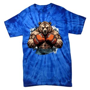 Boxing Fighter Bear Boxer Champ Mixed Martial Arts Gift Tie-Dye T-Shirt