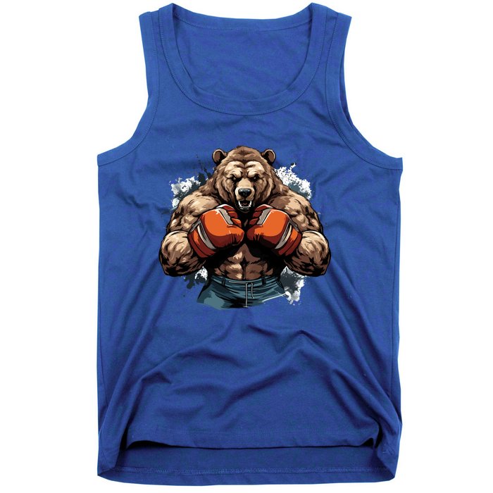 Boxing Fighter Bear Boxer Champ Mixed Martial Arts Gift Tank Top