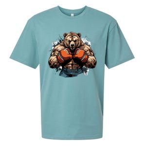 Boxing Fighter Bear Boxer Champ Mixed Martial Arts Gift Sueded Cloud Jersey T-Shirt