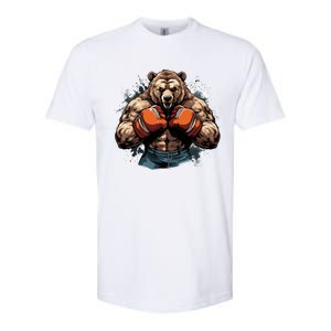 Boxing Fighter Bear Boxer Champ Mixed Martial Arts Gift Softstyle CVC T-Shirt