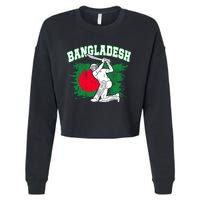 Bangladesh Flag Cricket 2024 Fans Player Coach Bangladeshi Cropped Pullover Crew