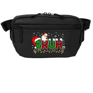 Bruh Funny Christmas Red Green Plaid Teens Xmas Pajamas Crossbody Pack