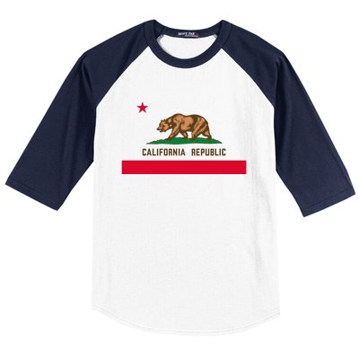 Bear Flag. California Republic State Flag Of California Baseball Sleeve Shirt