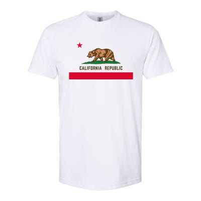 Bear Flag. California Republic State Flag Of California Softstyle CVC T-Shirt