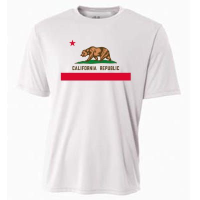 Bear Flag. California Republic State Flag Of California Cooling Performance Crew T-Shirt