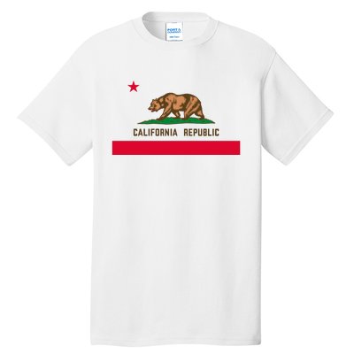 Bear Flag. California Republic State Flag Of California Tall T-Shirt